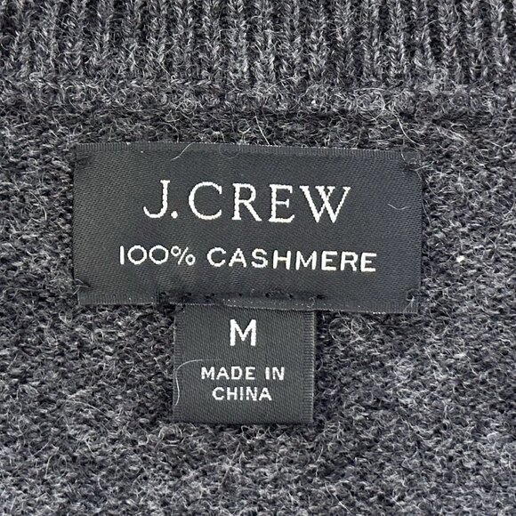J.Crew Perfect Cashmere Crewneck Sweater Heather Charcoal M Gray EXCELLENT - Picture 11 of 12